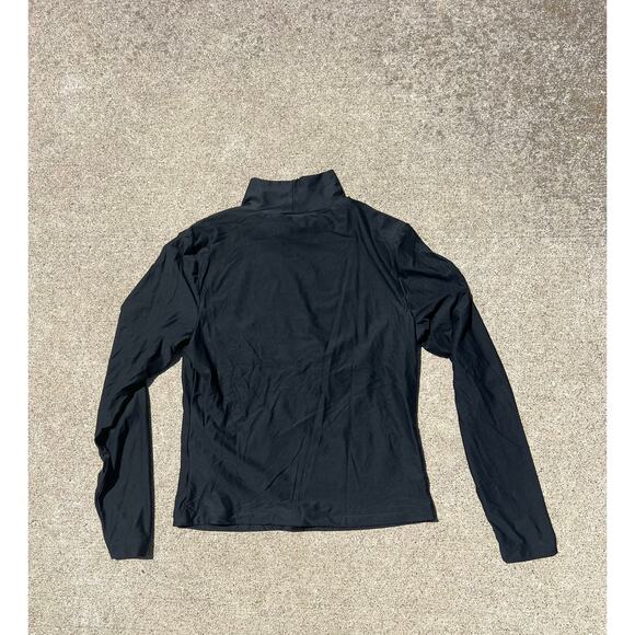 New Wild Fable Top Women Size Medium Black Mock Neck Long Sleeve Athletic Shirt - Picture 5 of 5